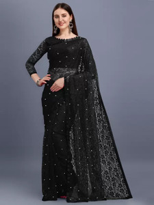 Vidula Self Design Embellished Bollywood Net Saree