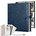 Vienrose 13"x11" Scrapbook Album Gift Set Faux Leather DarkBlue 60 Pages