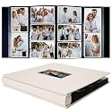 Vienrose Fabric Cover Photo Album 4x6 Pictures 600 Pockets Memory Book with Front Window for Wedding Baby Family, Beige