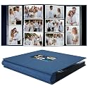 Vienrose Fabric Cover Photo Album 4x6 Pictures 600 Pockets Memory Book with Front Window for Wedding Baby Family, Blue