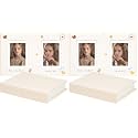 Vienrose Polaroid Photo Album with Writing Space – 2x3 Photo Album for Instax Mini & Polaroid Go, 26 Pockets Wedding Travel Scrapbook, Small Linen Album for Instant Photos, Beige (Pack of 2)