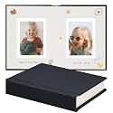 Vienrose Polaroid Photo Album with Writing Space – 2x3 Photo Album for Instax Mini &amp; Polaroid Go, 26 Pockets Wedding Travel Scrapbook, Small Linen Album for Instant Photos, Dark Gray