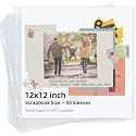 Vienrose Scrapbook Refill Pages 12x12 Inch 50 Pack Clear No Paper Inserts