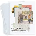 Vienrose Scrapbook Refill Pages 8.5x11 Inch 10 Pack Clear No Paper Inserts