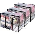 Vieshful 3 Pack Clear Storage Bags for Clothes Blanket Comforter & Bedding
