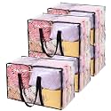 Vieshful 5 Pack 110L Clear Comforters Storage Bags with Zipper