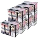 Vieshful 7 Pack Clear Clothes Storage Bags with Zipper 40L