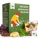 VietGlowie Mugwort Brown Rice Tea Bags, 40 Pyramid Bags