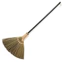 Vietnamese Broom 46.46inch Length - Brooms for Sweeping Indoor Outdoor - Black Long Wooden Handle Natural Soft Broom for Jumping, Weeding, Decoration
