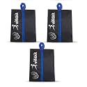 Xtrim Shoe Bags with Smooth Zipper & Drawstring Closure, Blue, Pack of 3