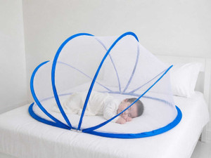 Vigour White blue baby crib Nylon Washable