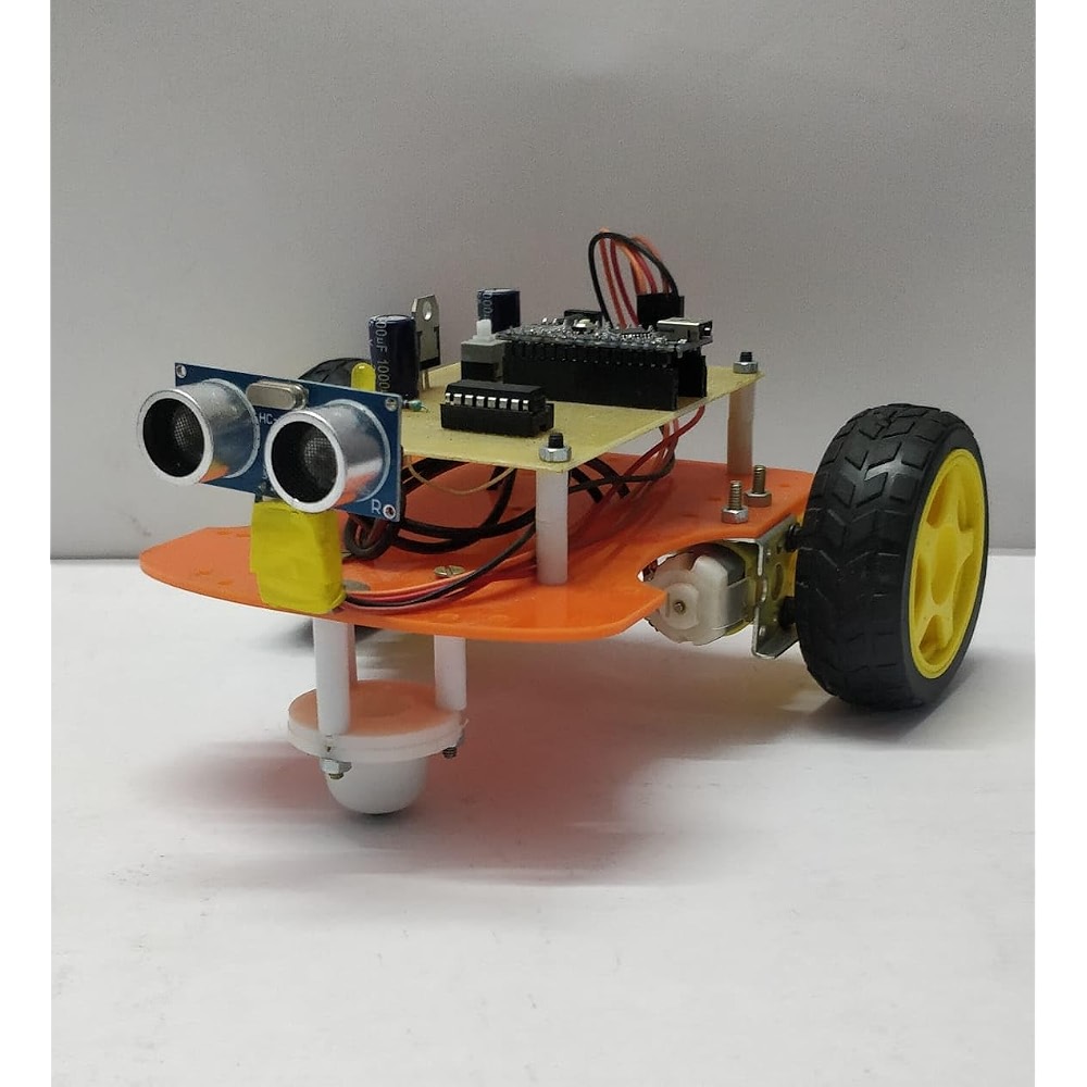 Pre Program Robot Vigyanics Obstacle Avoiding Robot Using Ultrasonic Sensor with Project ...