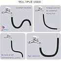 Universal Foaming Extension Tube 360° Free Bending Faucet Lengthening Extender Adjustable Sink Drain Extension Tube Bathroom Faucet Extender (30CM, Black)
