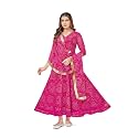 Women39s Bandhani Print Anarkali Kurta with Matching