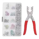 Premium Snap Buttons, 100 Sets Silver Button Thickened Snap Fasteners Kit Metal Copper Five Claw Buckle Set with Hand Pressure Pliers Tool,Sewing Buttons Set for Clothing Sewing and Crafting