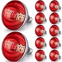 VIHOSE 12 Pack Heat Lamp Bulbs 250 Watt, R40 E26, Red