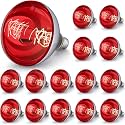 VIHOSE 16 Pack Heat Lamp Bulbs 250 Watt, R40 E26, Red