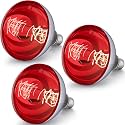 VIHOSE 3 Pack Heat Lamp Bulbs 250 Watt, R40 E26, Red