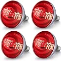 VIHOSE 4 Pack Heat Lamp Bulbs 250 Watt, R40 E26, Red