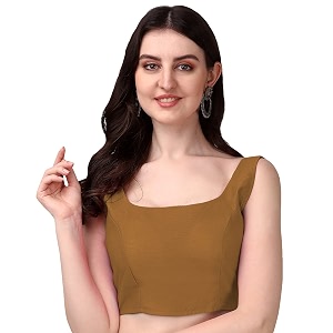 Vihu Fashion Plain Sleeveless Pattern Readymade Blouse