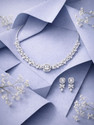 VIIORA Brass Silver Silver Jewellery Set