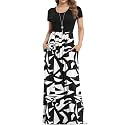 VIISHOW Women's Short Sleeve Loose Plain Maxi Dresses Casual Long Dresses with Pockets