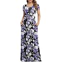 VIISHOW Women's Short Sleeve Loose Plain Maxi Dresses Casual Long Dresses with Pockets