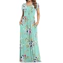 VIISHOW Women's Short Sleeve Loose Plain Maxi Dresses Casual Long Dresses with Pockets