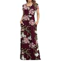 VIISHOW Women's Short Sleeve Loose Plain Maxi Dresses Casual Long Dresses with Pockets