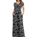 VIISHOW Women's Short Sleeve Loose Plain Maxi Dresses Casual Long Dresses with Pockets