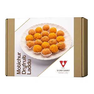 vijay dairy  motichur dryfruit laddu sweets 500 gm