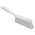 Vikan 45895 Bench Cleaning Brush, Polypropylene/Polyester Medium Bristle Dustpan Brush &amp; Sweeper, 14 Inch, White
