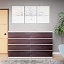 VIKI Dresser with 8 Drawers, Chest of 8 Drawers,Clothes Storage, Organizer Unit for Bedroom, Hallway, Entryway, Width 160cms, Frosty White &amp; Dark Wenge | 1 Year Warranty | Free Assembly