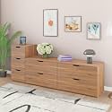 VIKI Dresser | Chest of Drawer Unit,Rocka Chest of 7 Drawers,Clothes Storage, Organizer Unit for Bedroom, Hallway, Easy Pull Drawers, (Brussel Walnut -44D x 200W x 80H) | 1 Year Warranty
