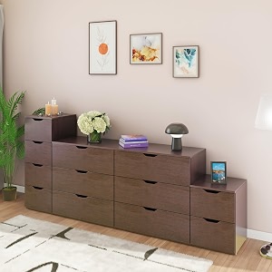 viki dresser  chest of drawer unitsovana chest of 12 drawersclothes storage organizer unit for bedroom hallway entrywayeasy pull drawers dark wenge -44d x 240w x 106h  1 year warranty