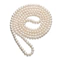 VIKI LYNN Long Pearl Necklace 6-7mm AAA Quality Freshwater Cultured Pearl Jewelry for Women