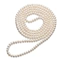 VIKI LYNN Long Pearl Necklace 6-7mm AAA Quality Freshwater Cultured Pearl Jewelry for Women