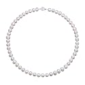 VIKI LYNN Pearl Necklace for Women 6-7mm Real Freshwater Cultured Pearl Beads White Dainty Long Pearl Strand Necklace Birthday Valentines Day Gifts for Women, Mom, Her, Couple