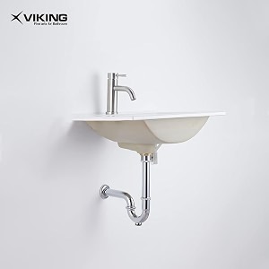 viking brass p trap for washbasin amp kitchen sink  polished cp finish  adjustable drain trap with clean-out plug  thread 32mm 1-14 inner  300mm 12 length