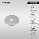 Viking SS201 Flange Florentine Big OD with Dia 100mm (4") & Thread Size 15mm (1/2″)(Pack of 3Pcs) | Polished Finish – Cover Up Cracks