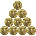 Vikings Battle-Axe Helmet Norse Compass Challenge Coin (Pack of 10)