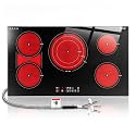 VIKIO HOME 36" Electric Cooktop with Bridge Zone, 10200W 220-240V Hardwired