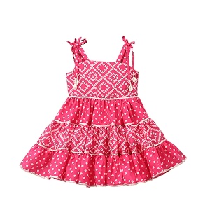 VIKITA Girls Dresses Summer Sleeveless Knee Length