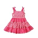VIKITA Girls Dresses Summer Sleeveless Knee Length
