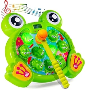 vikrida frog game for toddlers 2-5 years old - 2 modes 38 levels music and light-up - early learning baby toy gift for boys and girls