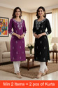 VIKSHI Women Chikan Embroidery Kurta