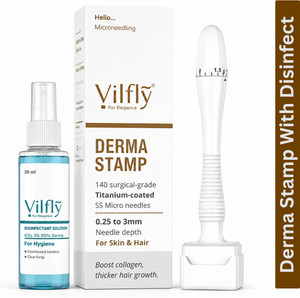 VILFLY Premium 03mm Derma stamp with Disinfectant