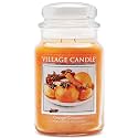 Village Candle Orange Cinnamon Large Glass Apothecary Jar, Scented Candle, 21.25 oz., Orange