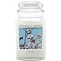Village Candle Pure Linen Large Glass Apothecary Jar Scented Candle, 21.25 oz, White