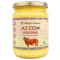 Village Company Certified Organic A2 Gir Cow Ghee 500ml | Vedic Bilona Method | Curd-Churned A2 Desi Cow Ghee | Gir Cow Ghee | Grassfed, Pure, Natural &amp; Healthy | Certified Lab Tested | Glass Bottle 500ml